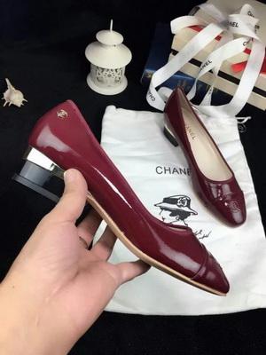 CHANEL Shallow mouth flat shoes Women--016